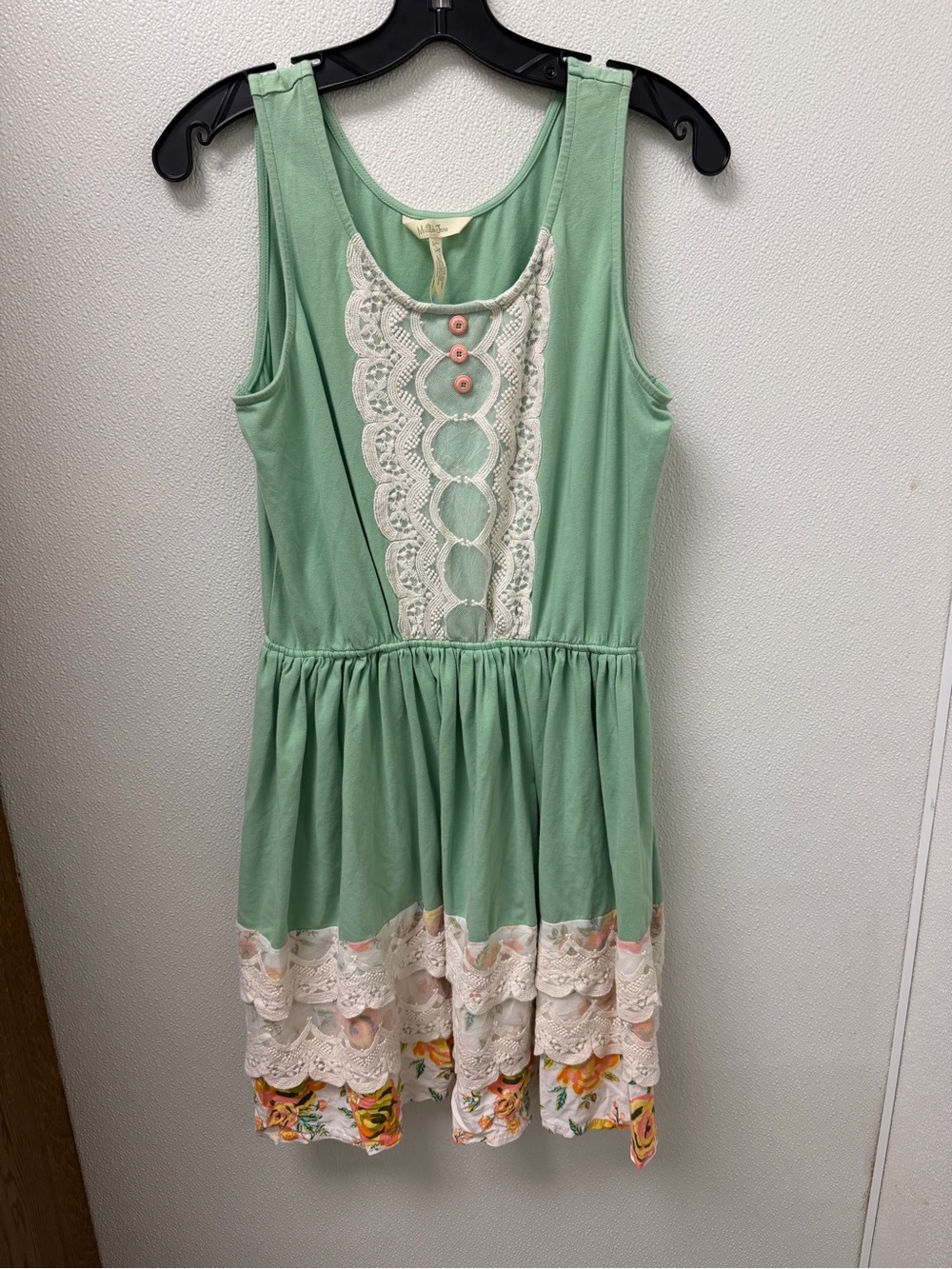 Matilda Jane Mint Green Lace-Trim Casual Dress